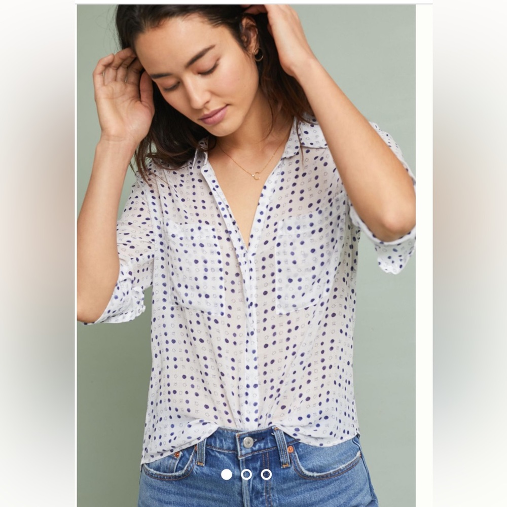 Anthropologie | Cloth & Stone Tavira Buttondown Blouse